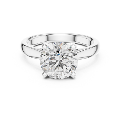 Modern Round Cut Diamond Solitaire Ring – Designer Gold Ring