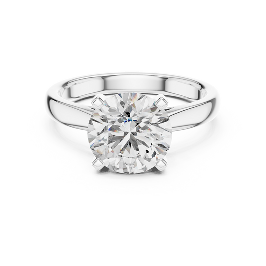 Modern Round Cut Diamond Solitaire Ring – Designer Gold Ring
