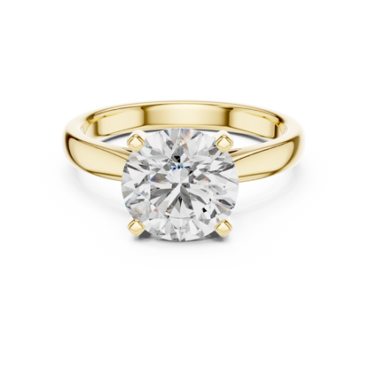 Modern Round Cut Diamond Solitaire Ring – Designer Gold Ring