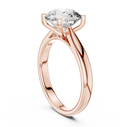 Modern Round Cut Diamond Solitaire Ring – Designer Gold Ring