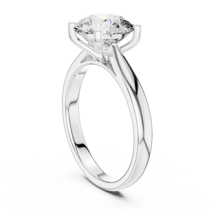 Modern Round Cut Diamond Solitaire Ring – Designer Gold Ring