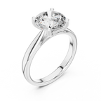 Modern Round Cut Diamond Solitaire Ring – Designer Gold Ring