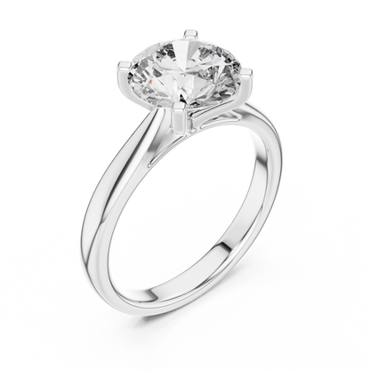 Modern Round Cut Diamond Solitaire Ring – Designer Gold Ring