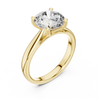 Modern Round Cut Diamond Solitaire Ring – Designer Gold Ring