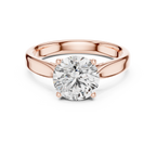 Brilliant Round Diamond in a Seamless Interlaced Cathedral Mount