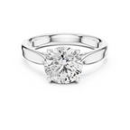 Brilliant Round Diamond in a Seamless Interlaced Cathedral Mount