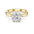 Brilliant Round Diamond in a Seamless Interlaced Cathedral Mount