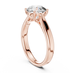 Brilliant Round Diamond in a Seamless Interlaced Cathedral Mount