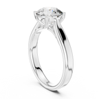 Brilliant Round Diamond in a Seamless Interlaced Cathedral Mount