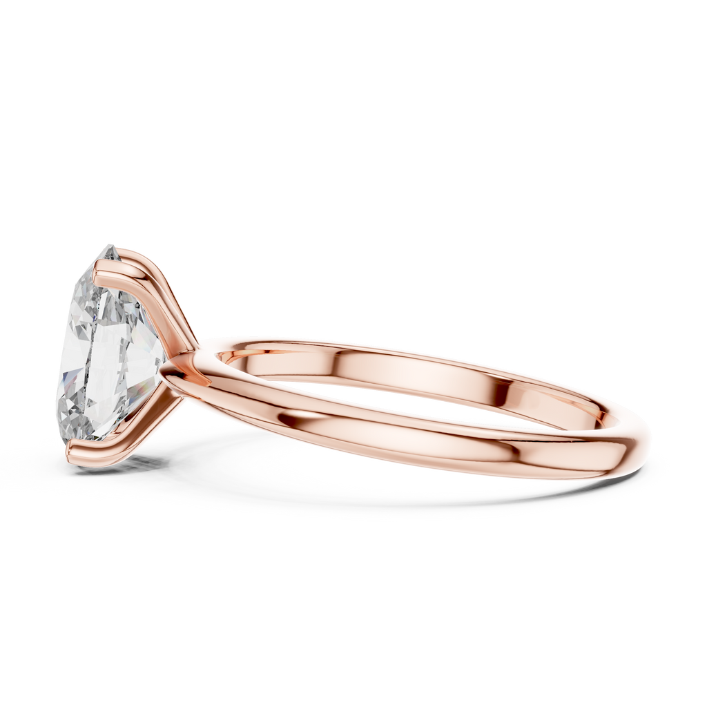 Brilliant Elongated Diamond in a Minimalist Floating Cathedral Mount