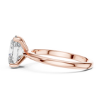 Brilliant Elongated Diamond in a Minimalist Floating Cathedral Mount