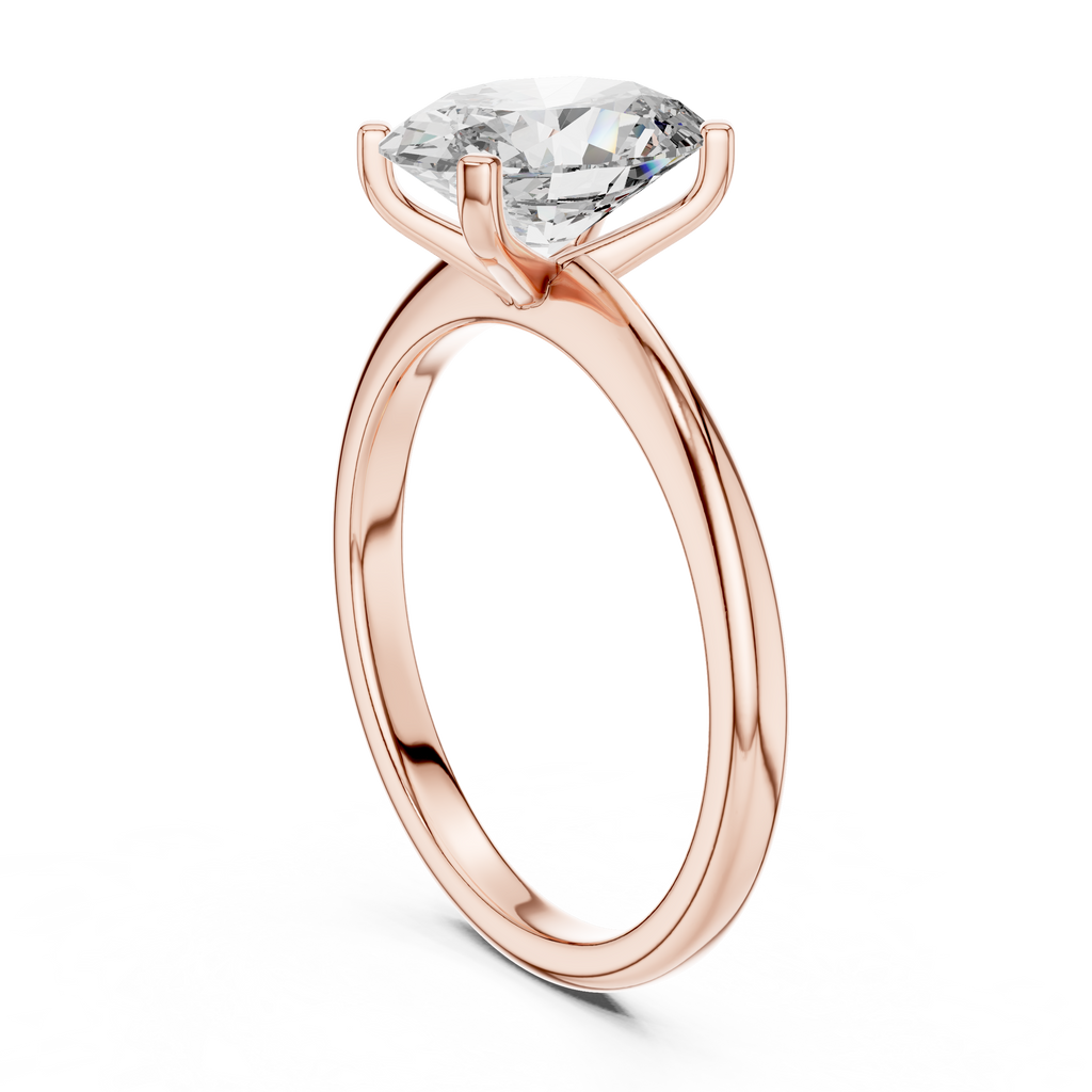 Brilliant Elongated Diamond in a Minimalist Floating Cathedral Mount