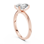 Brilliant Elongated Diamond in a Minimalist Floating Cathedral Mount