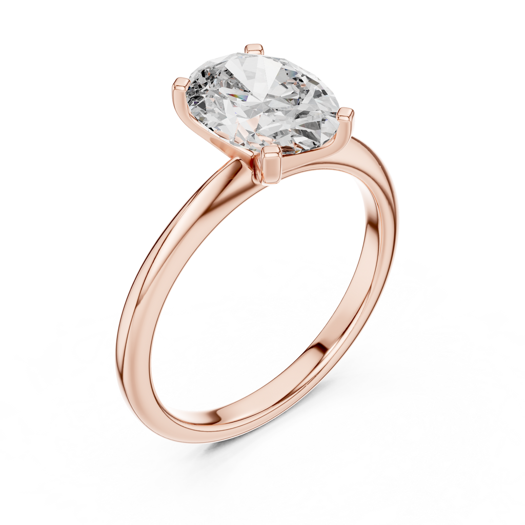 Brilliant Elongated Diamond in a Minimalist Floating Cathedral Mount