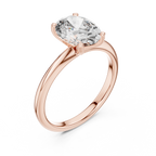 Brilliant Elongated Diamond in a Minimalist Floating Cathedral Mount