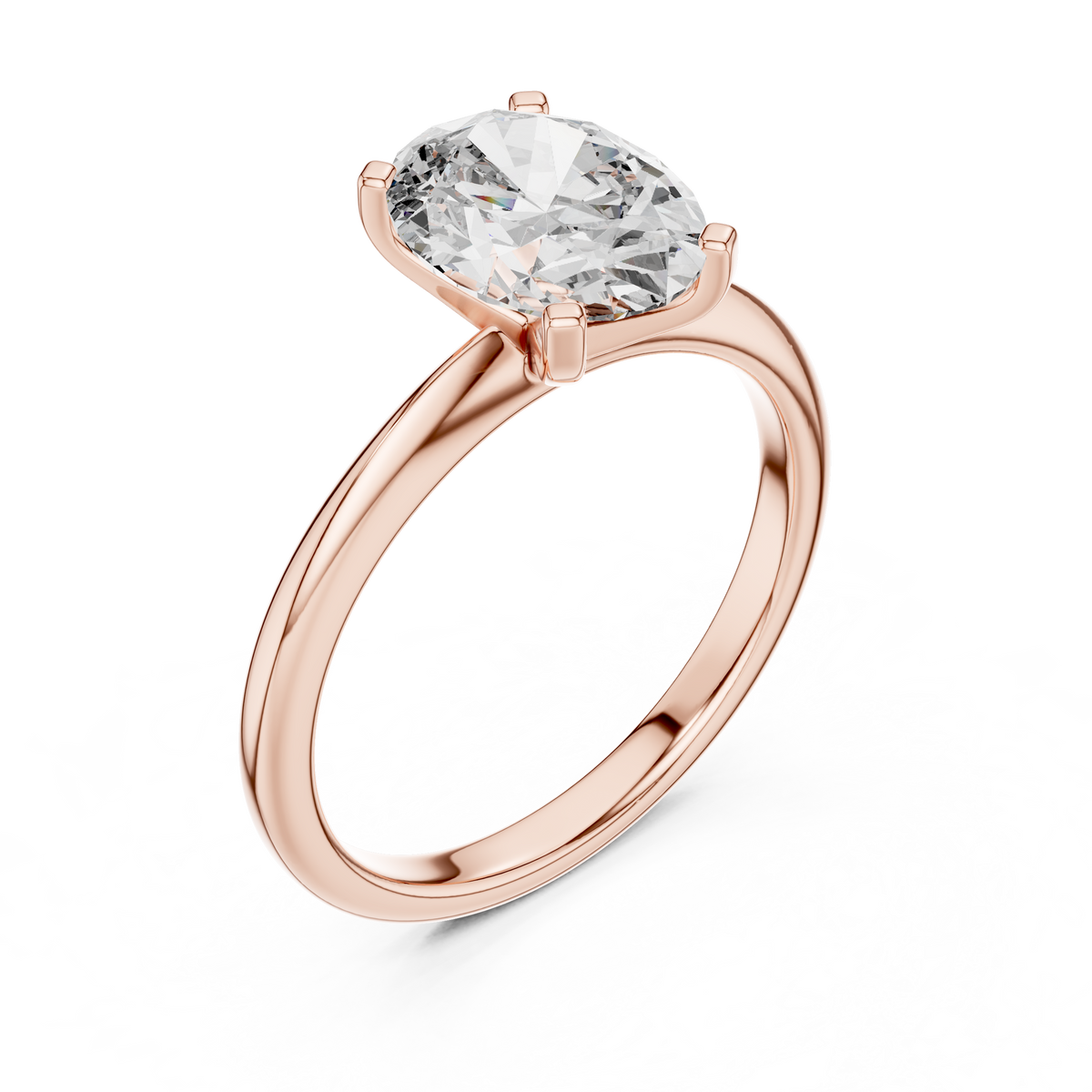 Brilliant Elongated Diamond in a Minimalist Floating Cathedral Mount