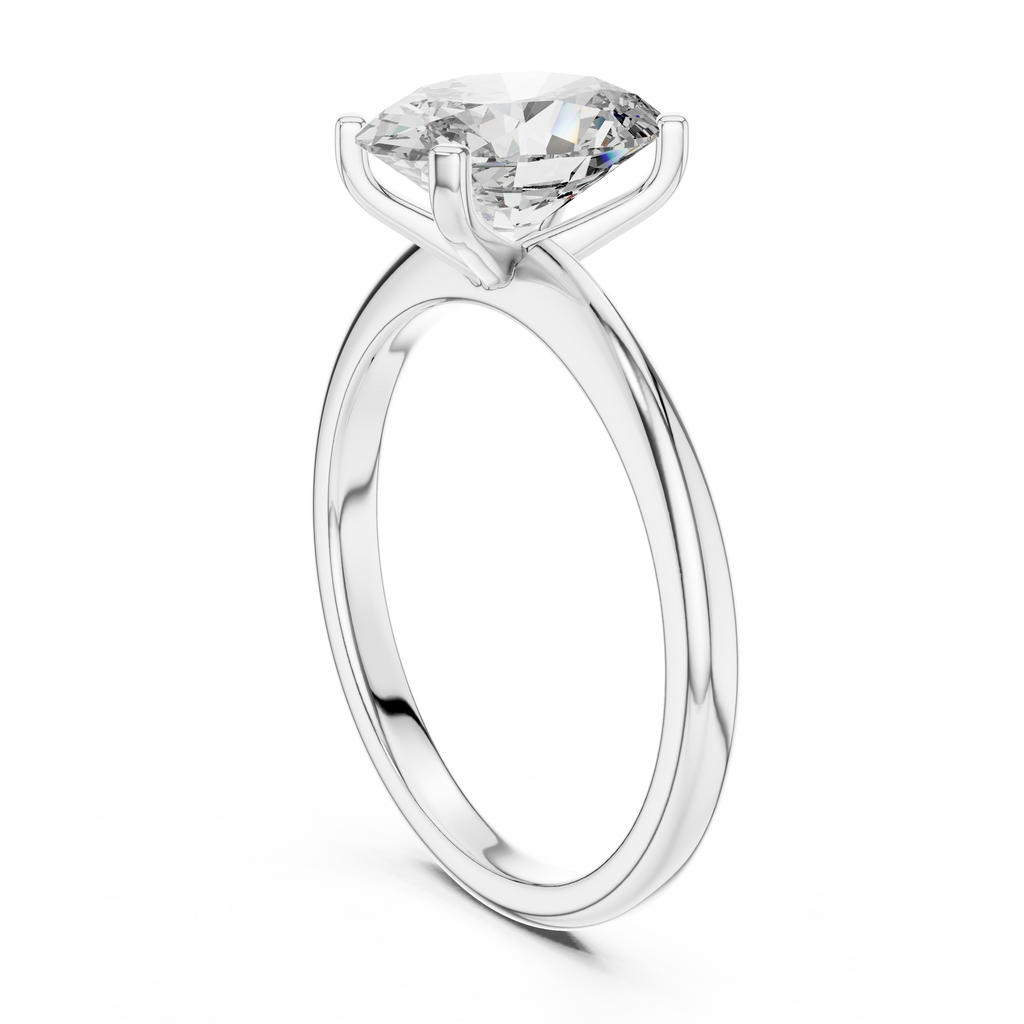 Brilliant Elongated Diamond in a Minimalist Floating Cathedral Mount