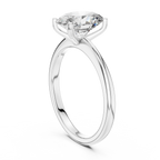 Brilliant Elongated Diamond in a Minimalist Floating Cathedral Mount