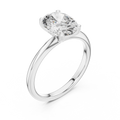 Brilliant Elongated Diamond in a Minimalist Floating Cathedral Mount