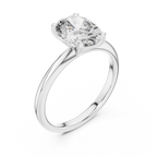 Brilliant Elongated Diamond in a Minimalist Floating Cathedral Mount