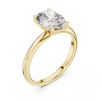 Brilliant Elongated Diamond in a Minimalist Floating Cathedral Mount