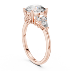 Brilliant Round Diamond with Botanical Cluster Shoulders