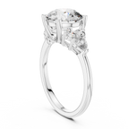 Brilliant Round Diamond with Botanical Cluster Shoulders