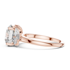 Brilliant Round Diamond with Botanical Marquise Diamond Shoulders