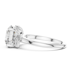 Brilliant Round Diamond with Botanical Marquise Diamond Shoulders