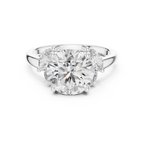 Brilliant Round Diamond with Botanical Marquise Diamond Shoulders