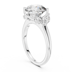 Brilliant Round Diamond with Botanical Marquise Diamond Shoulders