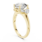 Brilliant Round Diamond with Botanical Marquise Diamond Shoulders