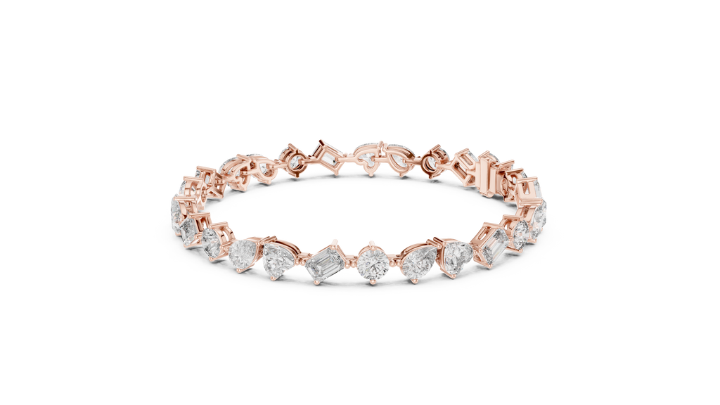 Premium Alternating Cut Diamond Bracelet