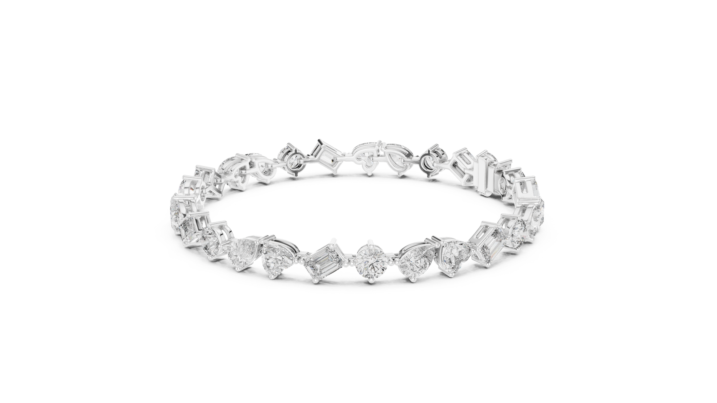 Premium Alternating Cut Diamond Bracelet