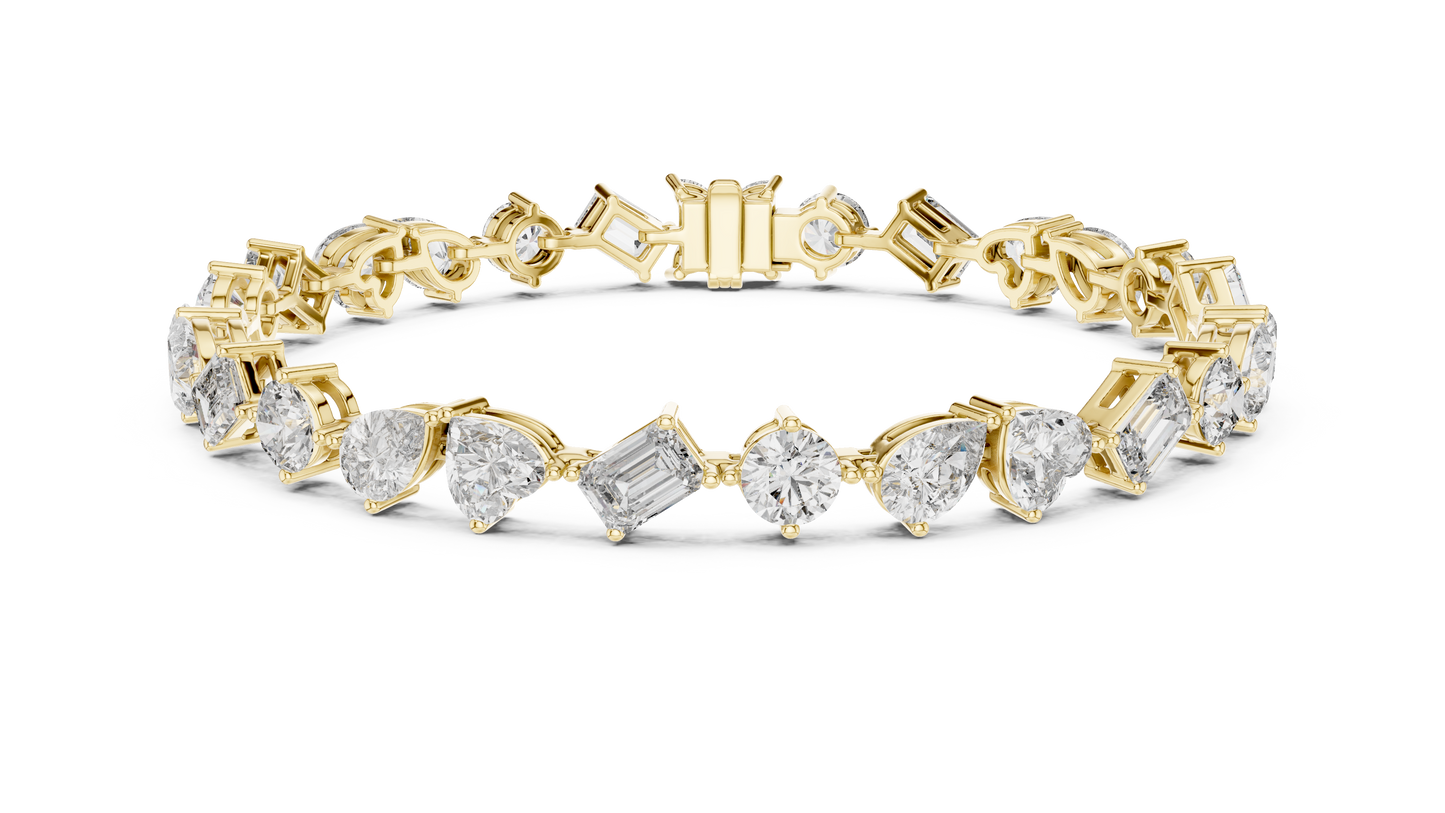 Premium Alternating Cut Diamond Bracelet