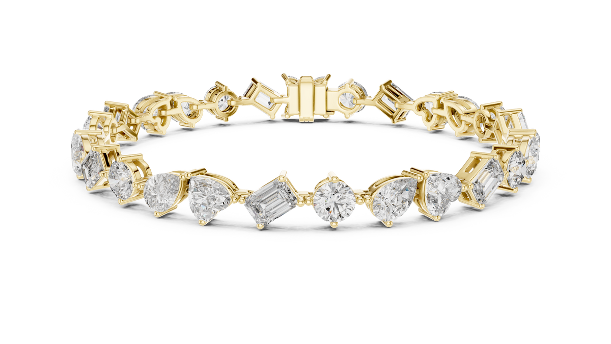 Premium Alternating Cut Diamond Bracelet