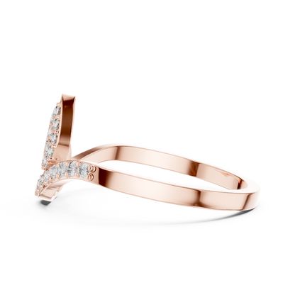 A Hand-Set Diamond Leaf Solitaire