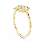 Diamond Accent Star Ring | Celestial Circle Ring for Women | Delicate Statement Jewelry Gift