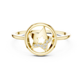 Diamond Accent Star Ring | Celestial Circle Ring for Women | Delicate Statement Jewelry Gift