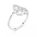 Teardrop Diamond Ring for Women | Modern Pear Shape Fashion Ring.