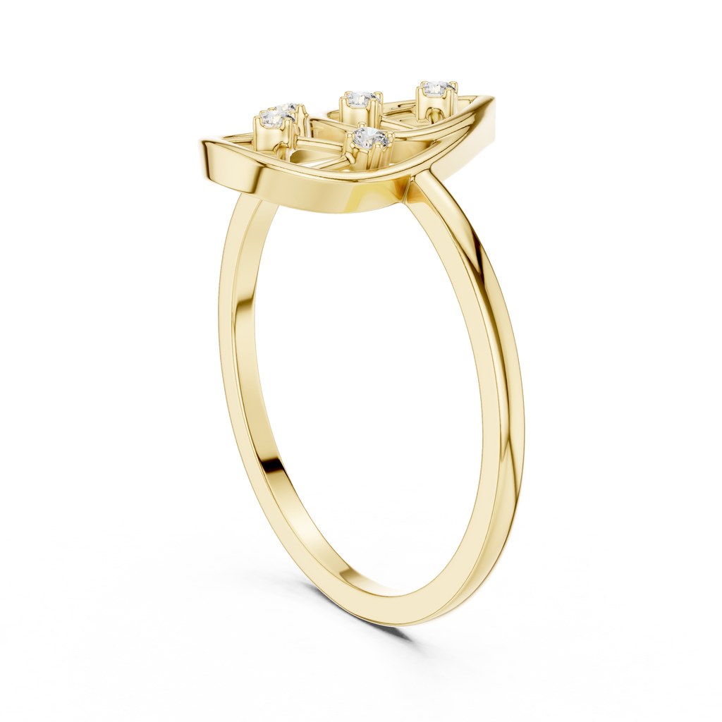 Teardrop Diamond Ring for Women | Modern Pear Shape Fashion Ring.