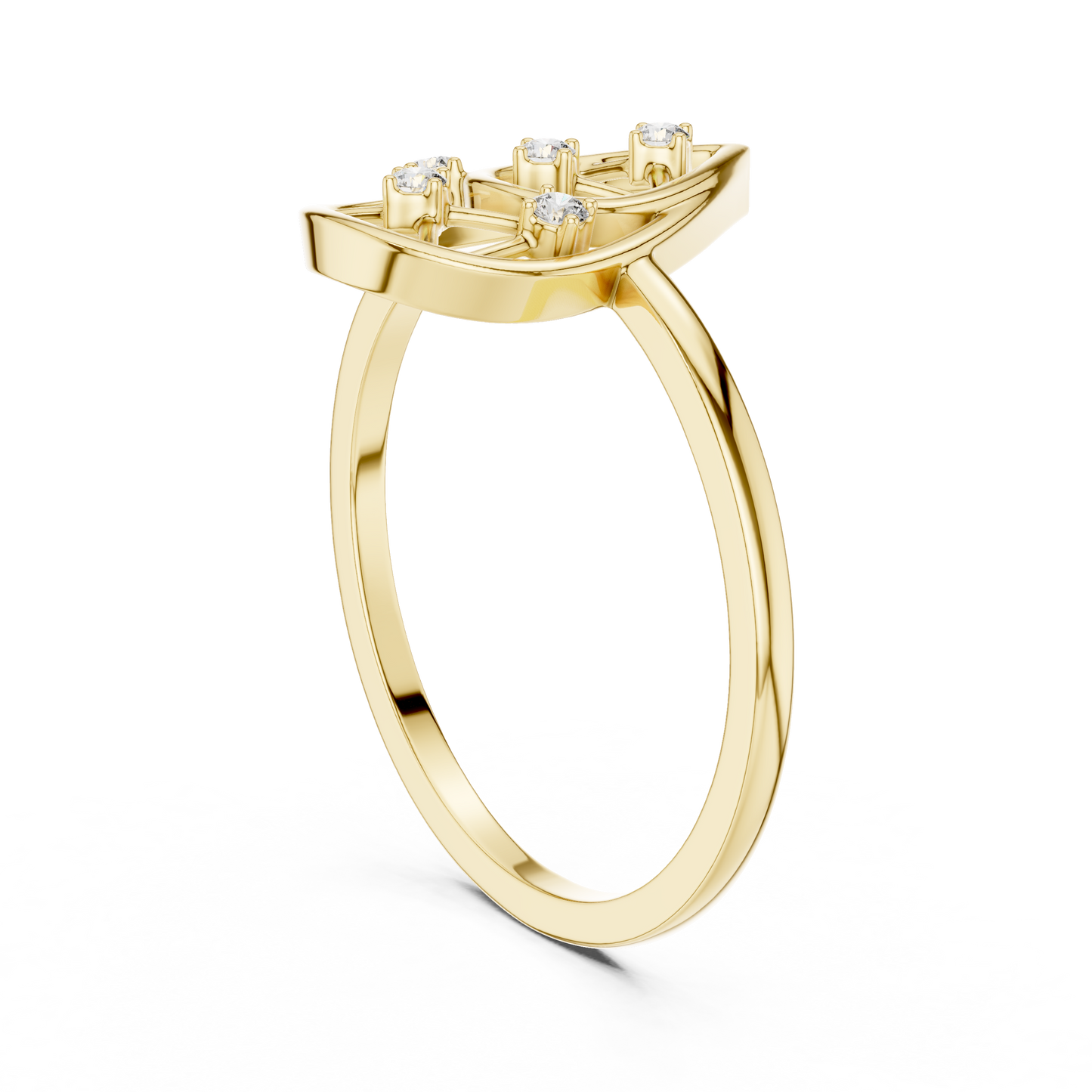 Teardrop Diamond Ring for Women | Modern Pear Shape Fashion Ring.