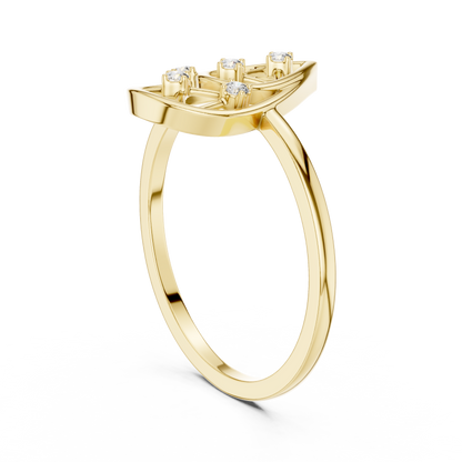 Teardrop Diamond Ring for Women | Modern Pear Shape Fashion Ring.