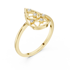 Teardrop Diamond Ring for Women | Modern Pear Shape Fashion Ring.