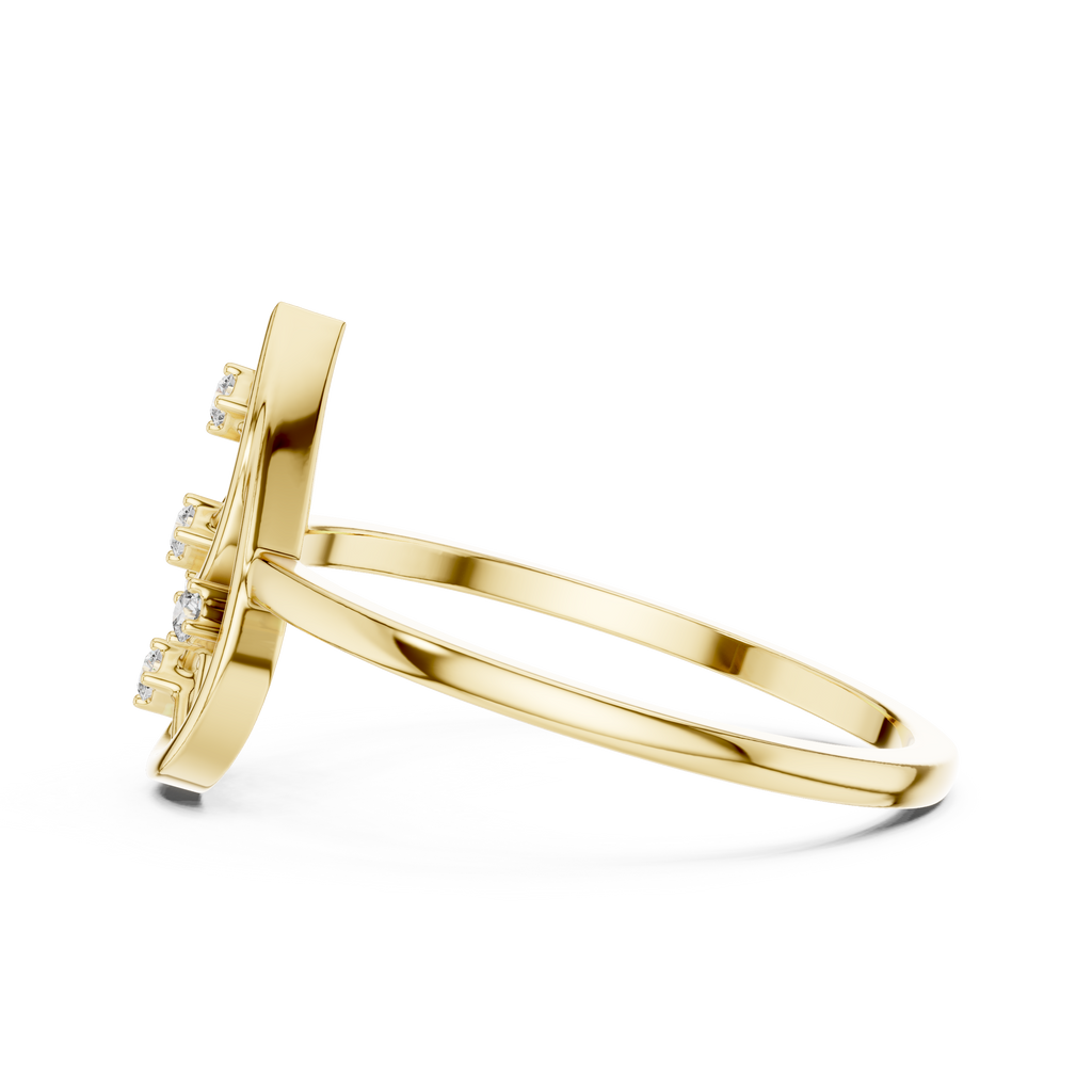 Teardrop Diamond Ring for Women | Modern Pear Shape Fashion Ring.