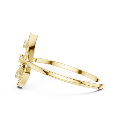 Teardrop Diamond Ring for Women | Modern Pear Shape Fashion Ring.