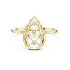 Teardrop Diamond Ring for Women | Modern Pear Shape Fashion Ring.