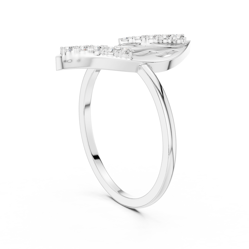 Designer Leaf Diamond Ring | Marquise Botanical Fashion Ring.