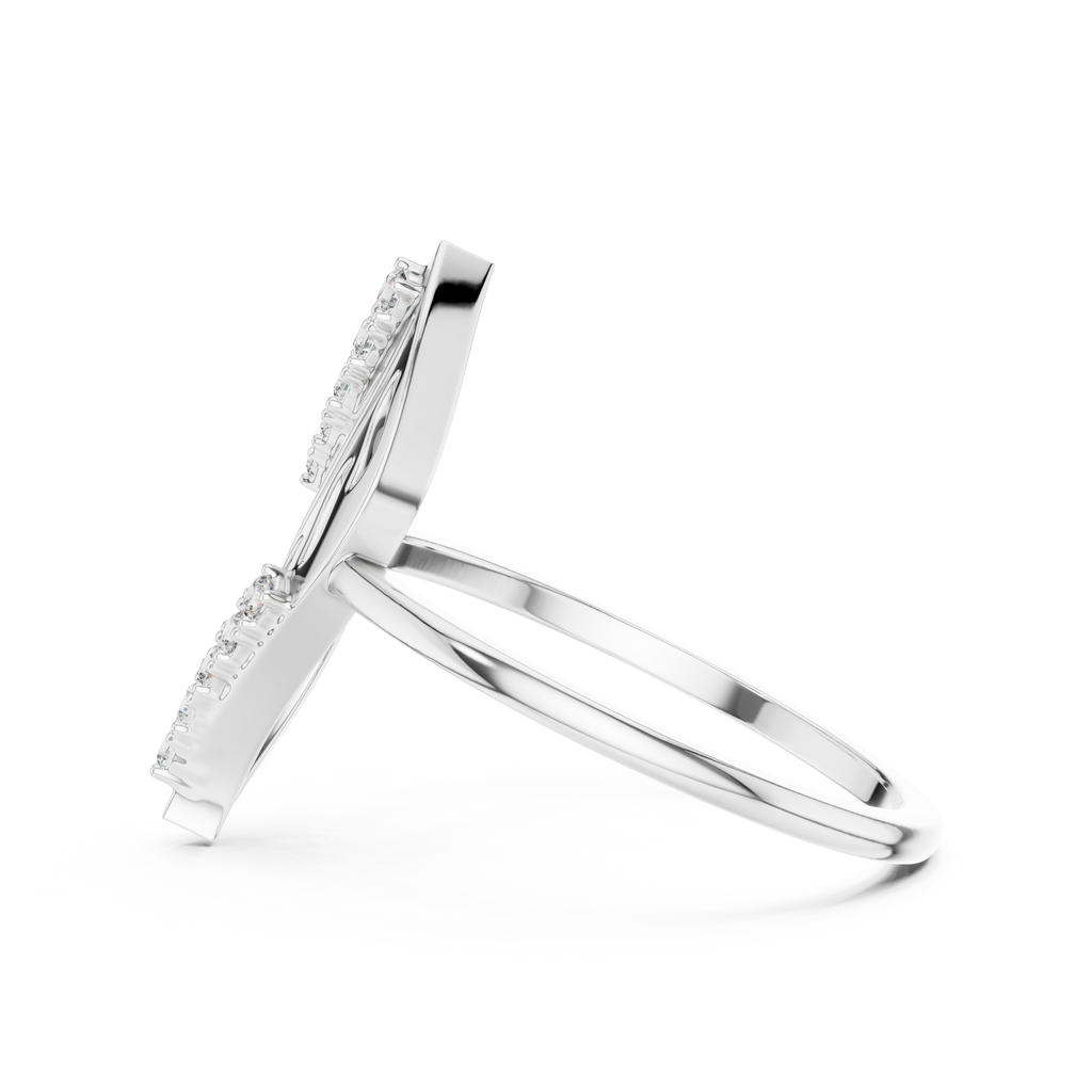 Designer Leaf Diamond Ring | Marquise Botanical Fashion Ring.