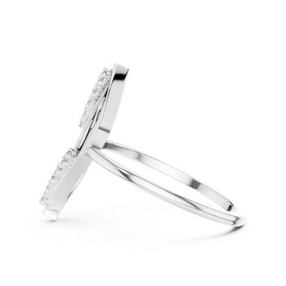 Designer Leaf Diamond Ring | Marquise Botanical Fashion Ring.